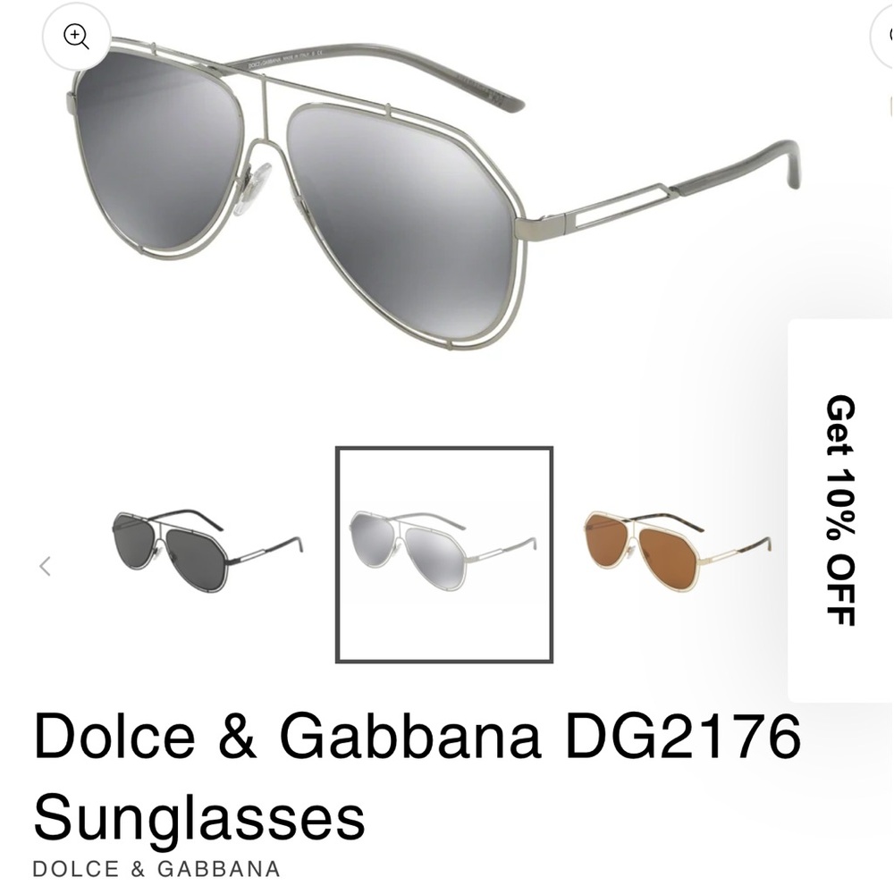Dolce & Gabbana DG2176 gray/silver sunglasses.